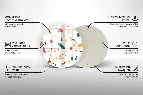 Szklana deska kuchenna Gres dekoracyjny kamień