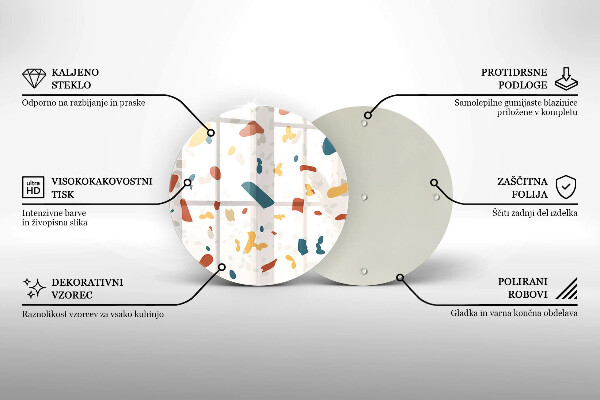 Szklana deska kuchenna Gres dekoracyjny kamień
