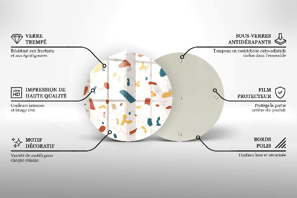 Szklana deska kuchenna Gres dekoracyjny kamień
