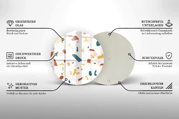Szklana deska kuchenna Gres dekoracyjny kamień