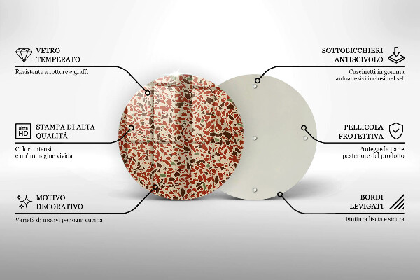 Szklana deska kuchenna Kamień drobny gres
