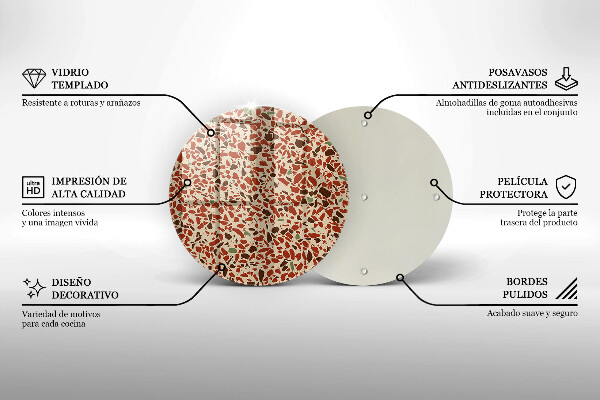 Szklana deska kuchenna Kamień drobny gres