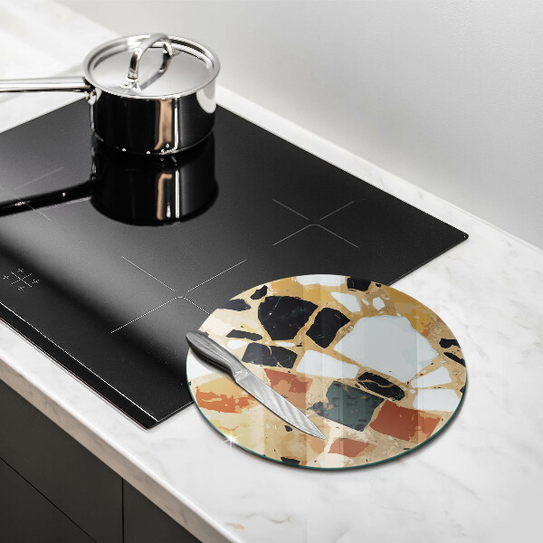 Szklana deska kuchenna Ozdobne kamienie płyta