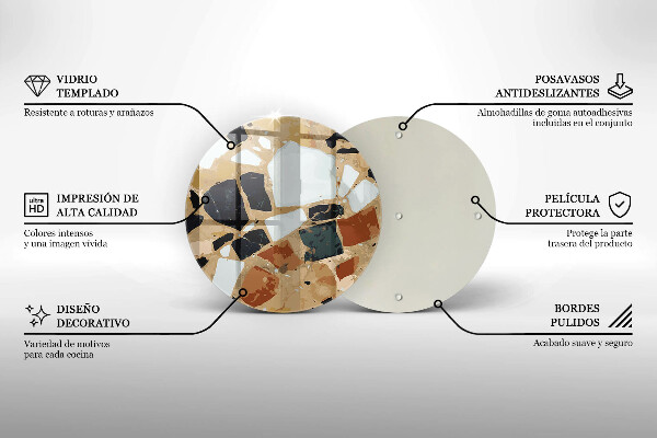 Szklana deska kuchenna Ozdobne kamienie płyta