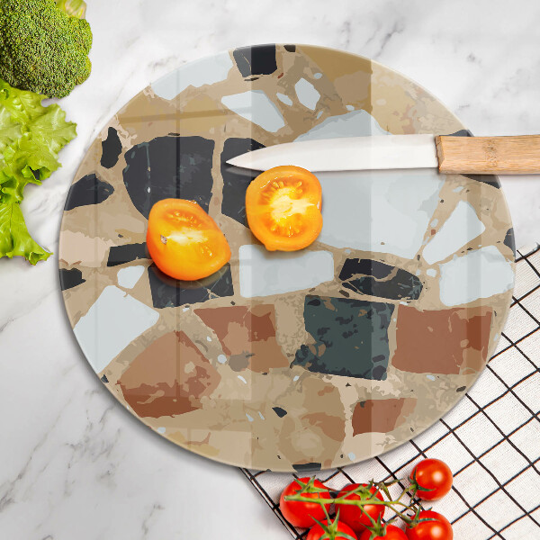 Szklana deska kuchenna Ozdobne kamienie płyta