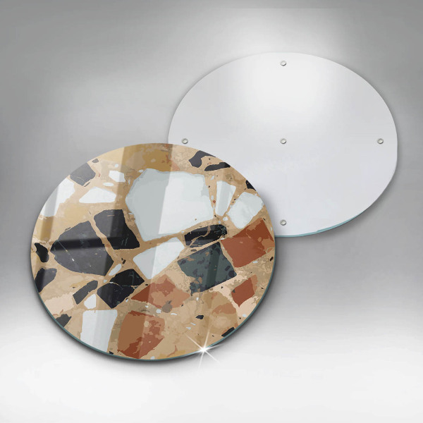 Szklana deska kuchenna Ozdobne kamienie płyta