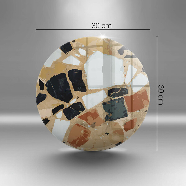 Szklana deska kuchenna Ozdobne kamienie płyta