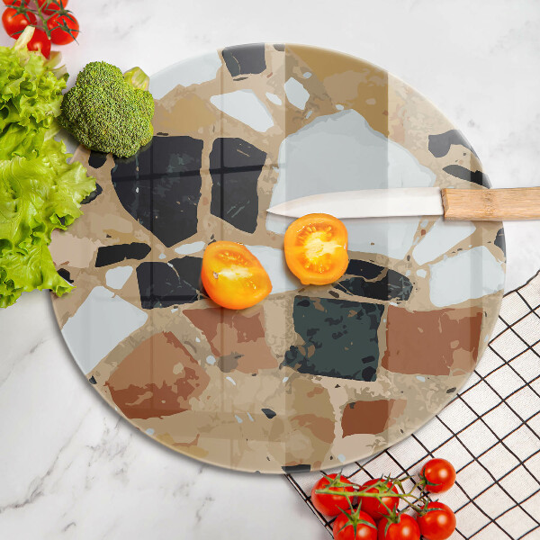 Szklana deska kuchenna Ozdobne kamienie płyta