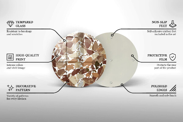 Szklana deska kuchenna Kamień ozdobne plamy