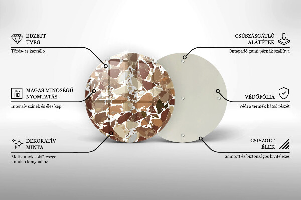 Szklana deska kuchenna Kamień ozdobne plamy