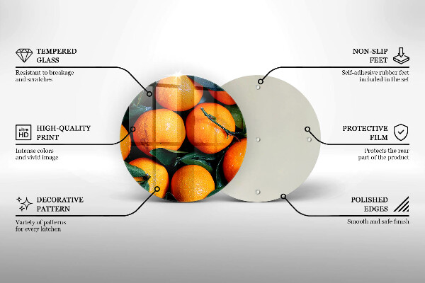 Szklana deska kuchenna Owoce pomarańcze