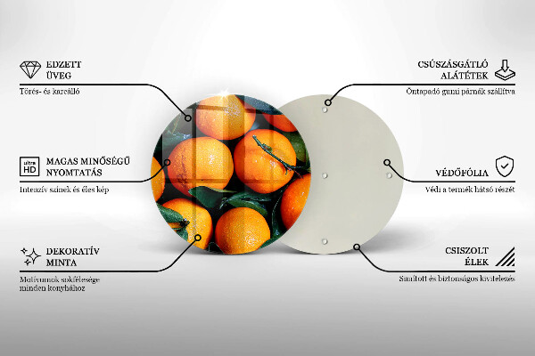 Szklana deska kuchenna Owoce pomarańcze