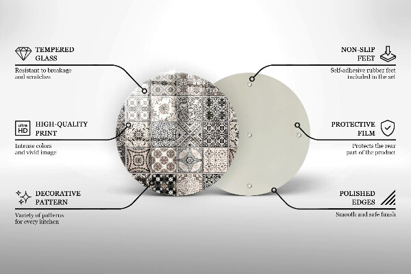Deska kuchenna szklana Płytki ozdobne kafelki