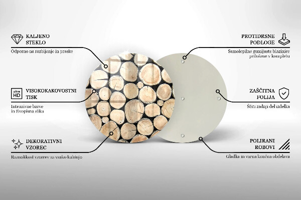 Deska kuchenna szklana Drewno pnie drzew