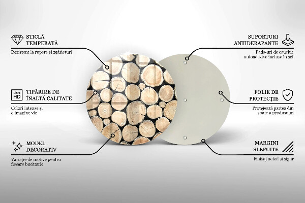 Deska kuchenna szklana Drewno pnie drzew