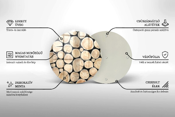 Deska kuchenna szklana Drewno pnie drzew