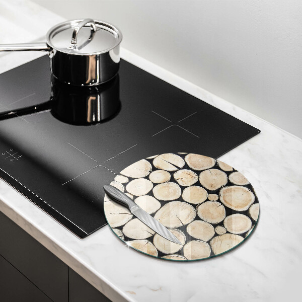 Deska kuchenna szklana Drewno pnie drzew