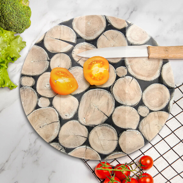 Deska kuchenna szklana Drewno pnie drzew