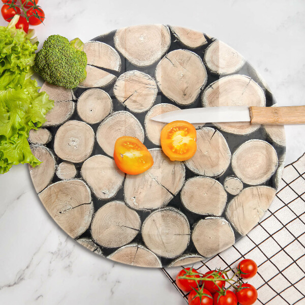 Deska kuchenna szklana Drewno pnie drzew