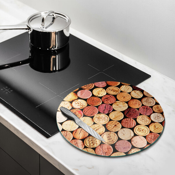 Deska kuchenna szklana Wzór korki wina