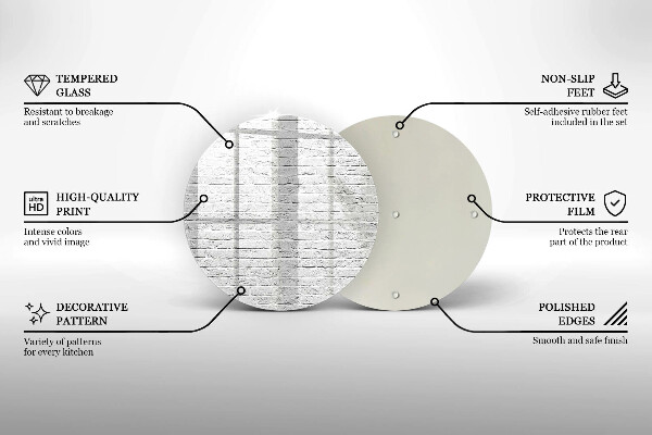Deska kuchenna szklana Ściana mur cegły