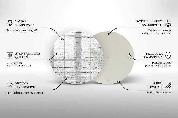 Deska kuchenna szklana Ściana mur cegły