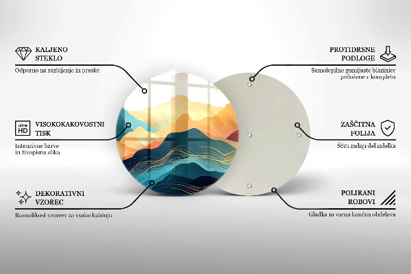 Deska kuchenna szklana Abstrakcyjny pejzaż gór