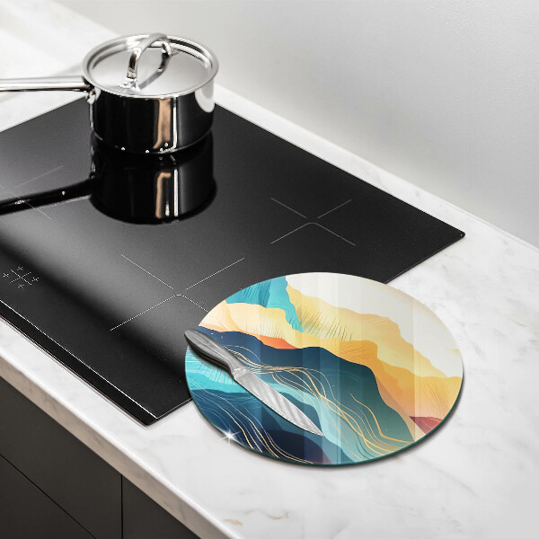 Deska kuchenna szklana Abstrakcyjny pejzaż gór
