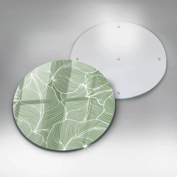 Deska kuchenna szklana Linearne liście