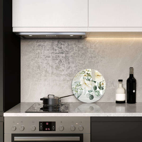 Deska kuchenna szklana Akwarelowe kwiaty