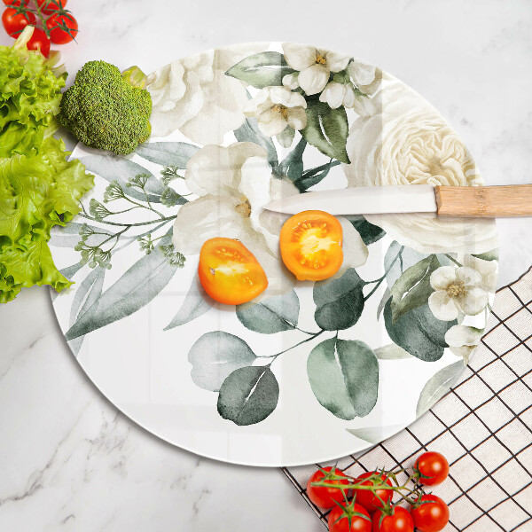 Deska kuchenna szklana Akwarelowe kwiaty