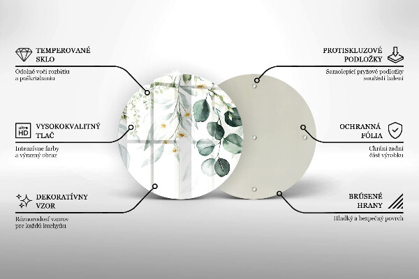 Deska kuchenna szklana Akwarelowe rośliny