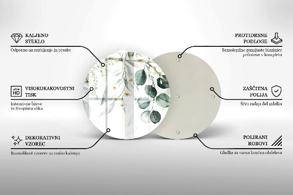 Deska kuchenna szklana Akwarelowe rośliny