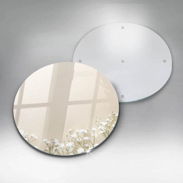 Deska kuchenna szklana Gipsówka boho kwiaty