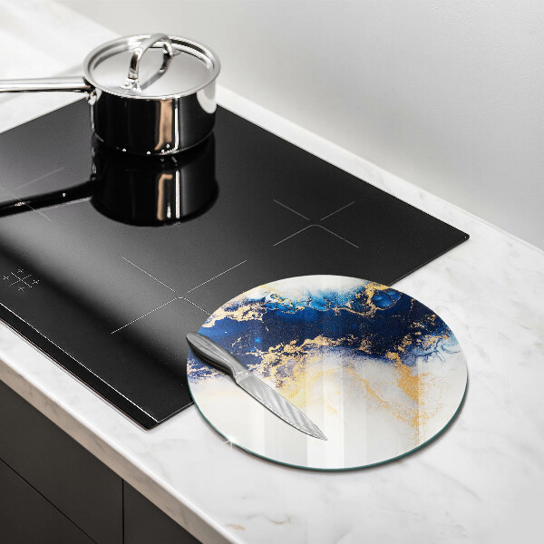 Deska kuchenna szklana Abstrakcja z błękitem