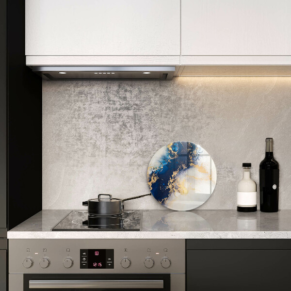 Deska kuchenna szklana Abstrakcja z błękitem