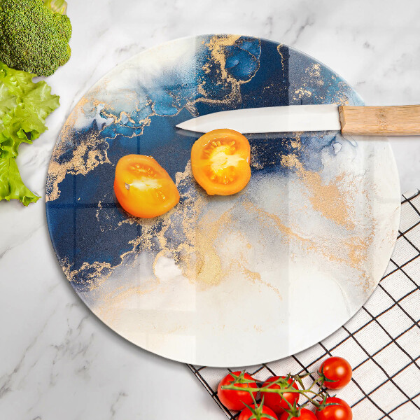 Deska kuchenna szklana Abstrakcja z błękitem