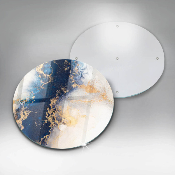 Deska kuchenna szklana Abstrakcja z błękitem