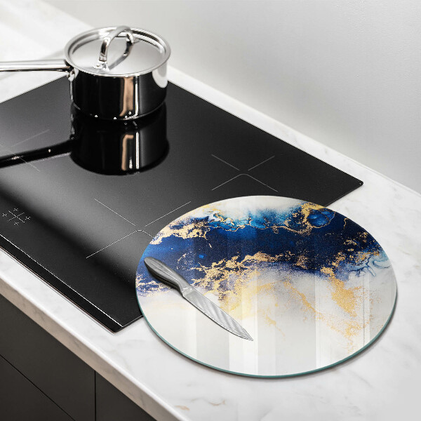 Deska kuchenna szklana Abstrakcja z błękitem