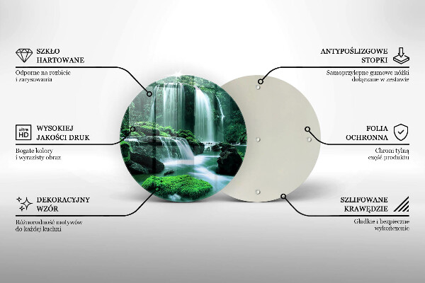 Deska kuchenna szklana Dziki wodospad w dżungli