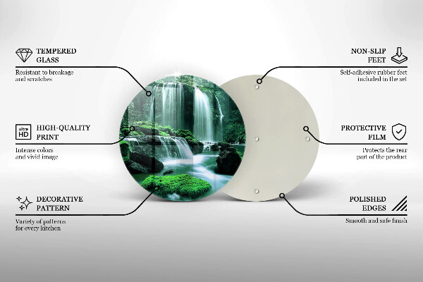 Deska kuchenna szklana Dziki wodospad w dżungli
