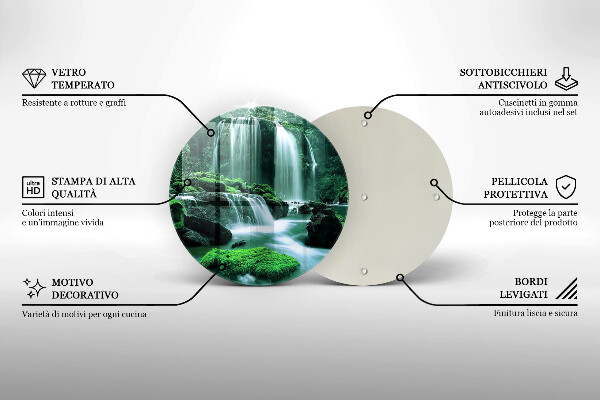 Deska kuchenna szklana Dziki wodospad w dżungli