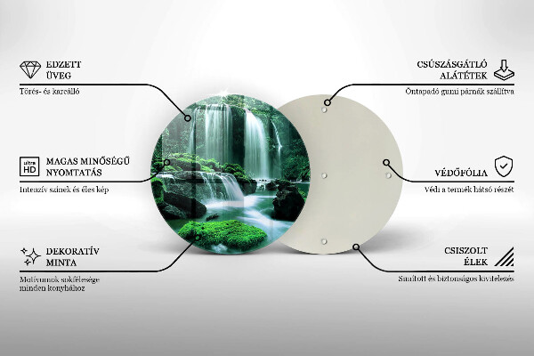 Deska kuchenna szklana Dziki wodospad w dżungli