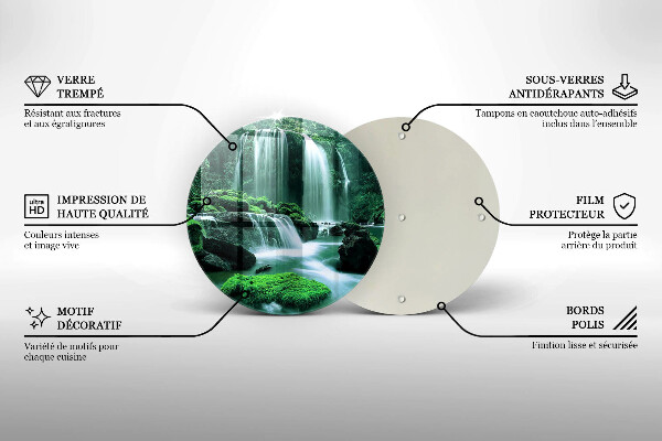 Deska kuchenna szklana Dziki wodospad w dżungli