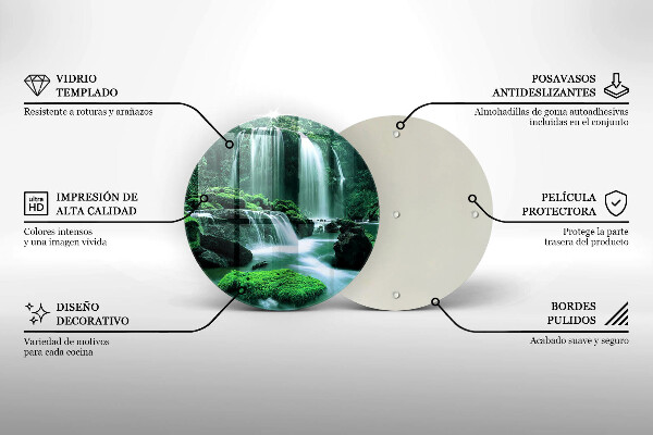 Deska kuchenna szklana Dziki wodospad w dżungli