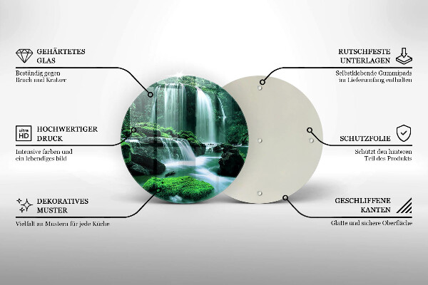 Deska kuchenna szklana Dziki wodospad w dżungli