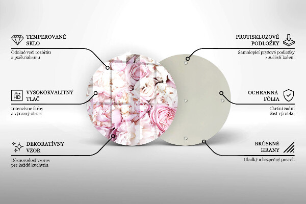 Deska kuchenna szklana Bukiet piwonii