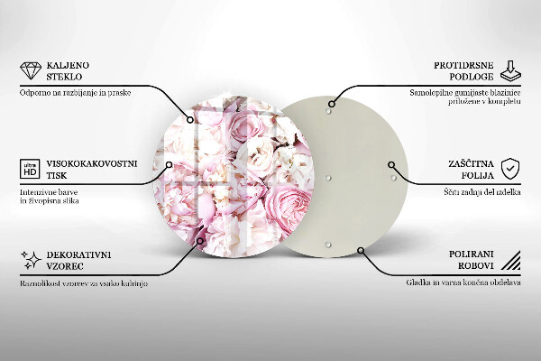 Deska kuchenna szklana Bukiet piwonii