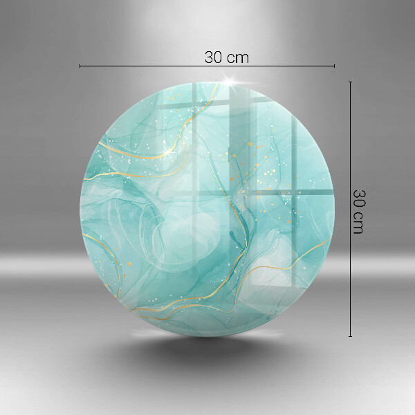 Deska kuchenna szklana Błękitno-złota abstrakcja