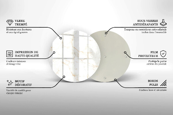 Deska kuchenna szklana Elegancki kamień marmur